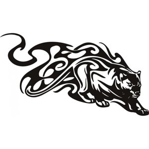 Rienda Libre Graphics - Decomural Panther Tribal Animals Ws-17475