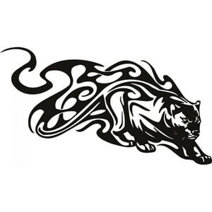 Rienda Libre Graphics - Decomural Panther Tribal Animals Ws-17475