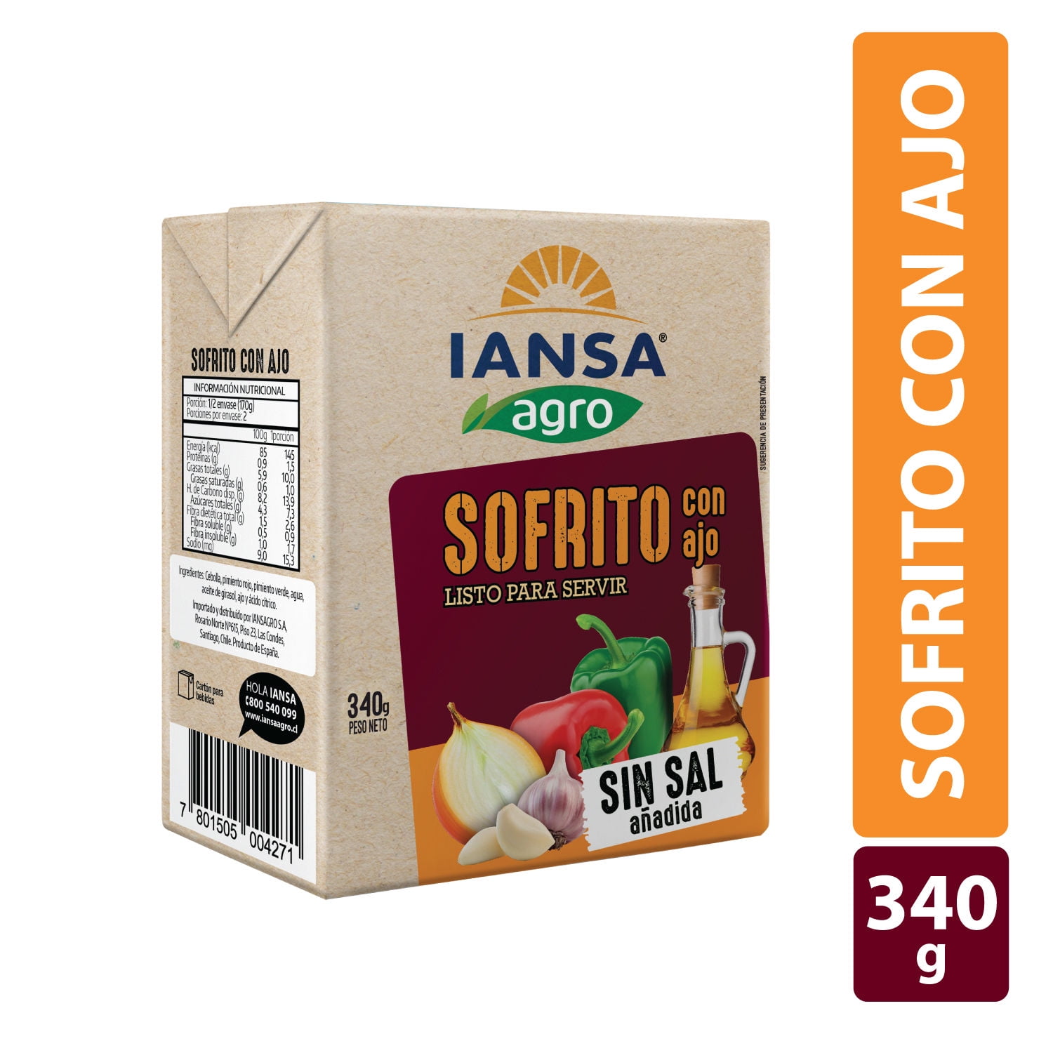 Sofrito Con Ajo Listo 340 g Iansa Agro