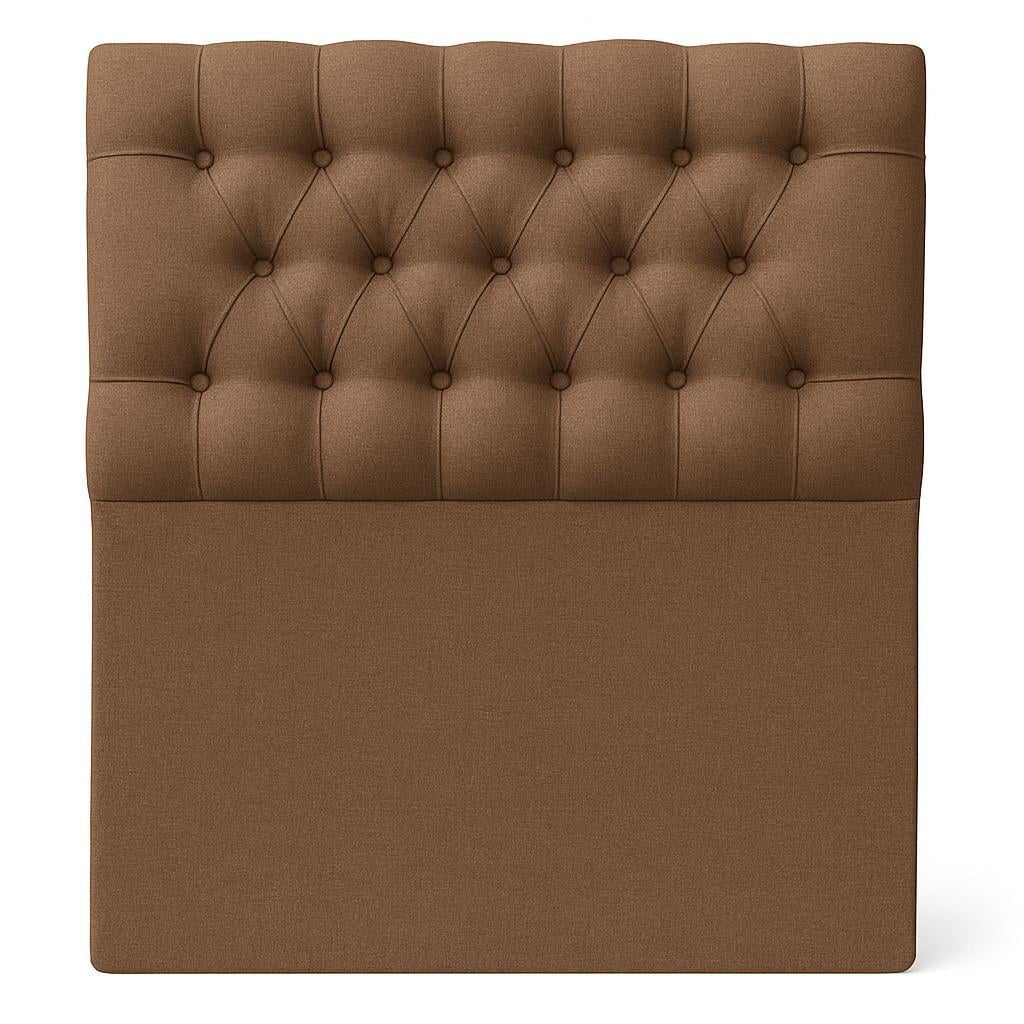 Ethan Desing - Respaldo De Cama 1 Plazas Café Capitone