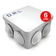 thumbnail image 2 of Pack 6 Caja Estanca Derivación Drl Ip40 85x85x50mm Conos Sec Gris, 2 of 8