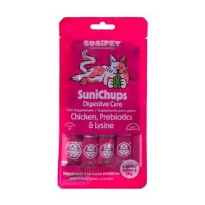 Sunipet - Snack Sunichups Digestive Care Para Gato 4 Tubos