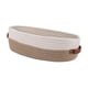 thumbnail image 5 of Cesta De Algodón Tarcha Tejida Organizador De Baño Bin Para Sala De Estar Gabinete Casero De Color Caqui Y Blanco, 5 of 5