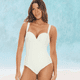 thumbnail image 3 of Traje De Baño Blanco Copas Control De Abdomen Chamela XL, 3 of 4
