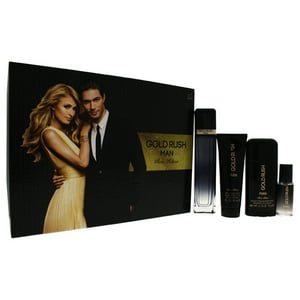 Paris Hilton - Gold Rust Man By Para Hombres - Set De Regalo Edt Spray, Edt Spray, Gel De Baño Para El Cabello, Desodorante En Barra Sin Alcohol