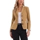 thumbnail image 1 of INSPIRE CHIC Chaqueta de Botones con Cuello de Solapa de Manga Larga para Mujer de Imitación de Ante M Caqui, 1 of 6