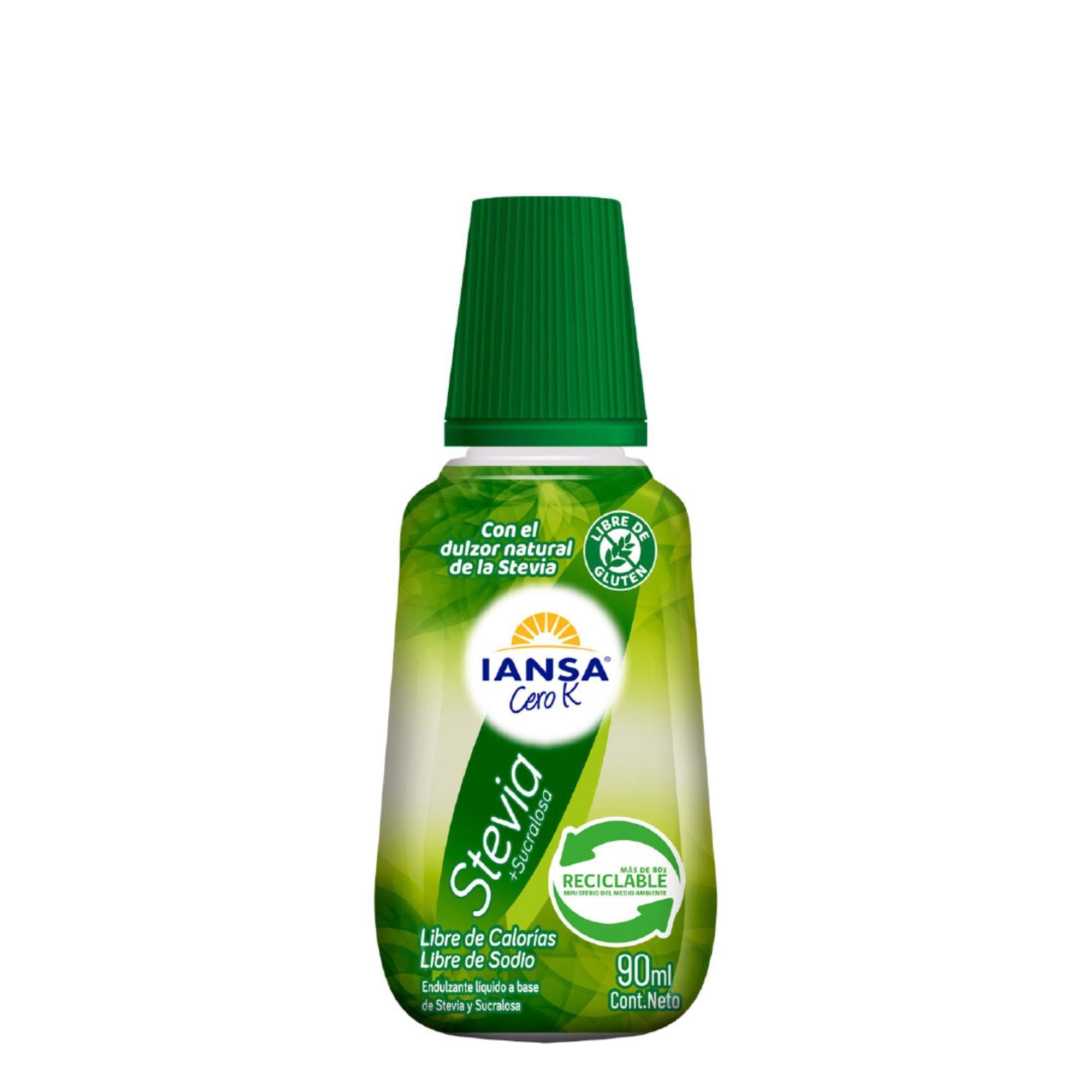 Endulzante Líquido Stevia Sucralosa Botella, 90 Ml 90 ml Iansa Cero K