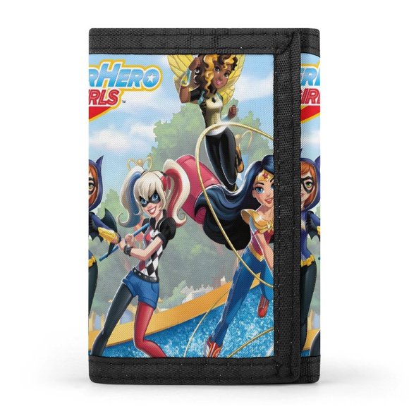 Super Hero Girls Cartera Trifold para Hombres,