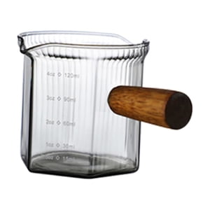 Bothyi - Taza Medidora De Vidrio, Taza Mezcladora Transparente Resistente Al Calor Para Cafetería Estilo Teahouse A, 120Ml