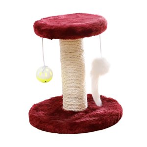 Magideal - Poste Rascador Para Gatos, Marco De Escalada De Sisal Para Gatos En Interiores, Lindo Poste Rascador Interactivo De Sisal Para Gatitos, Decoración Del Rojo