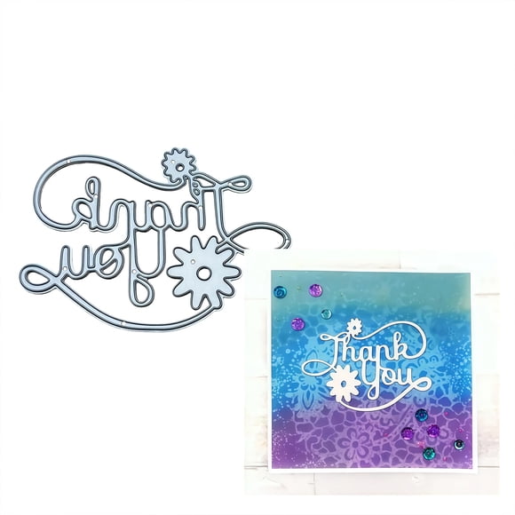Metal troquelado TOLOVIS Thank You Floral Feliz Navidad