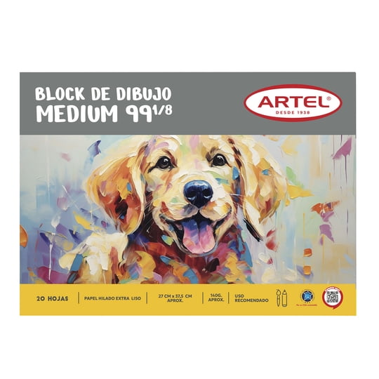 Block De Dibujo Medium 99 1/8 20 Hojas 1 Un Artel