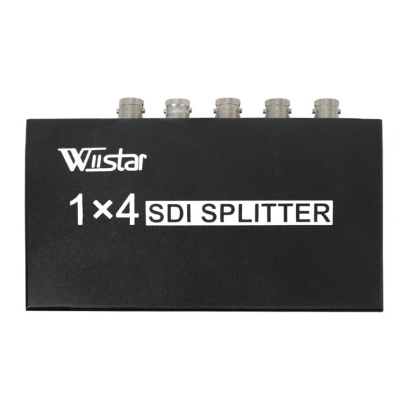 Divisor SDI Wiistar 1x4 SD-SDI Repetidor HD-SDI 3G-SDI negro