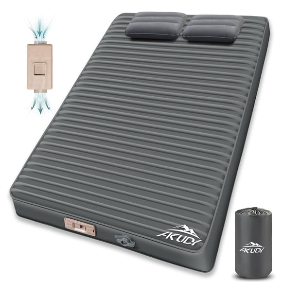 Colchón Autoinflable Doble AKUDY de 8 cm con Espuma Viscoelástica