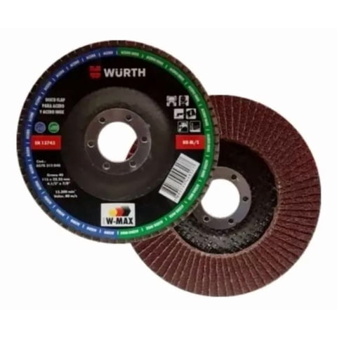 Metalfer - Disco Traslapado Grano 80 W Max Wurth Rojo