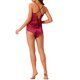 thumbnail image 3 of INSPIRE CHIC Conjunto de Pijama de Satén para Mujer Suave Cami con Cuello en V y Pantalones Cortos Ropa de Dormir con Tirantes Ajustables para Primavera Verano L Rojo, 3 of 6