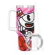 thumbnail image 3 of Cuphead Vaso aislado de acero inoxidable con asa, diseño temático, regalo para familia, amigos y fans; incluye pajita y encaja en el portavasos estándar, 40 oz, 3 of 6