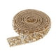 thumbnail image 2 of 1yd Wrap Ribbon Crystal Beaded Trim Clothes Applique Party Decor Yellow, 2 of 3
