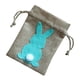 thumbnail image 1 of Bolsa Arpillera Decoración Conejito Pascua Verde 14x10cm, 1 of 3