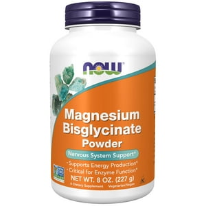 Suplemento Now Foods De Bisglicinato De Magnesio En Polvo, 240 Ml