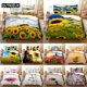 thumbnail image 1 of HD Flower Quilt Cover Pillow Case Rose Sunflower bed Set Linen Duvet Tulip Double PCS Textile, 1 of 5