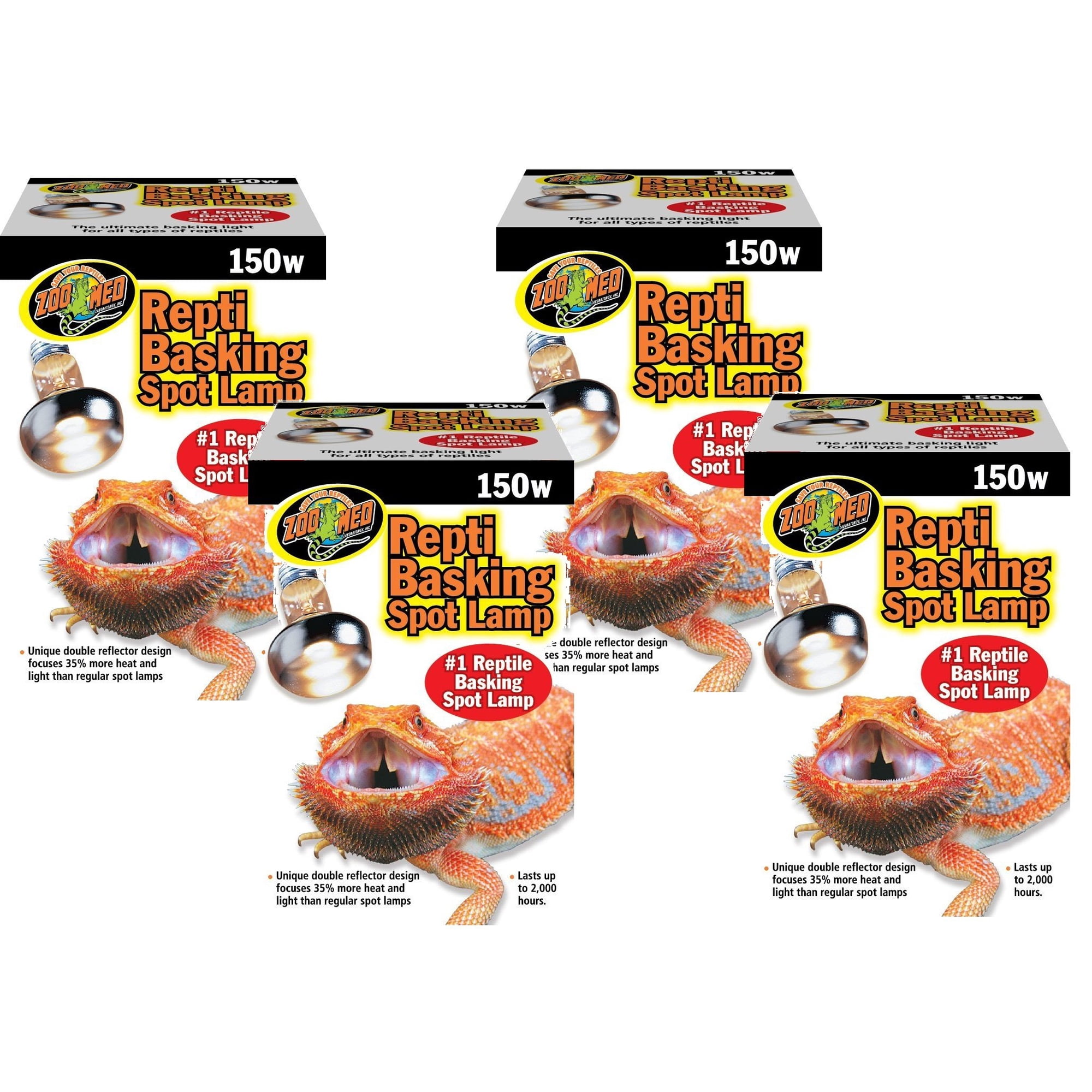 Lámpara de calentamiento para reptiles Zoo Med 150W (paquete de 4)