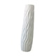 thumbnail image 5 of Jarrón de Suelo Alto para Entrada Florero Cilíndrico Recipiente para Arreglos Y Vaso Moderno con Diseño Texturizado Adecuado para El Rincón Del Salón Blanco, 5 of 5