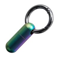 Magideal - Caja De Píldoras De Titanio Titular De La Píldora Botella De Sello Llavero Ligero Botella De Píldora Caja De Píldoras Pequeña Para Viaje Oficina Viaja Vistoso