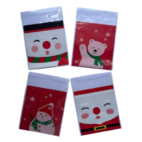 Genérico - Bolsas Navidad A Autoadhesivas 100 Un 10X10+2Cm Blanco