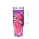 thumbnail image 2 of Snagglepuss Vaso aislado de acero inoxidable con asa, diseño temático, regalo para familia, amigos y fans; incluye pajita y encaja en el portavasos estándar, 40 oz, 2 of 6