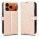 thumbnail image 1 of Funda Cartera Lunares iPhone 17 Pro con Tarjetero, Correa y Soporte Oro, 1 of 6
