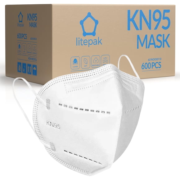 Respirador Lamdown KN95 Paquete de 600 Mascarillas Desechables de 5 Capas