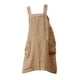 thumbnail image 5 of Delantal De Lino De Algodón Con Bolsillo Delantales De Chef Con Espalda Cruzada Para Mujer M Caqui, 5 of 5