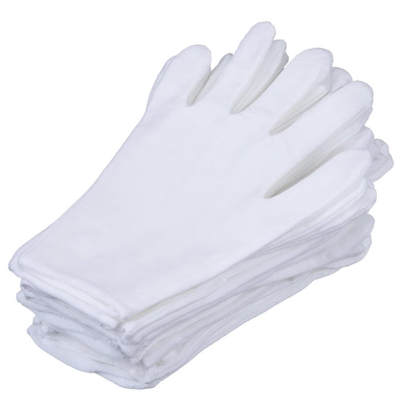 Guantes Blancos De Algodón S dian 8 Pares Talla Mediana 7 5 Unisex