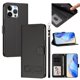 thumbnail image 1 of Funda de Cuero Tipo Billetera para Apple iPhone 15 Pro Max 6.7", con Tarjetero, Correa para Muñeca, Soporte a Prueba de Golpes con Relieve de Patrón Feliz, Funda de Teléfono, Negro, para iPhone 15, 1 of 8