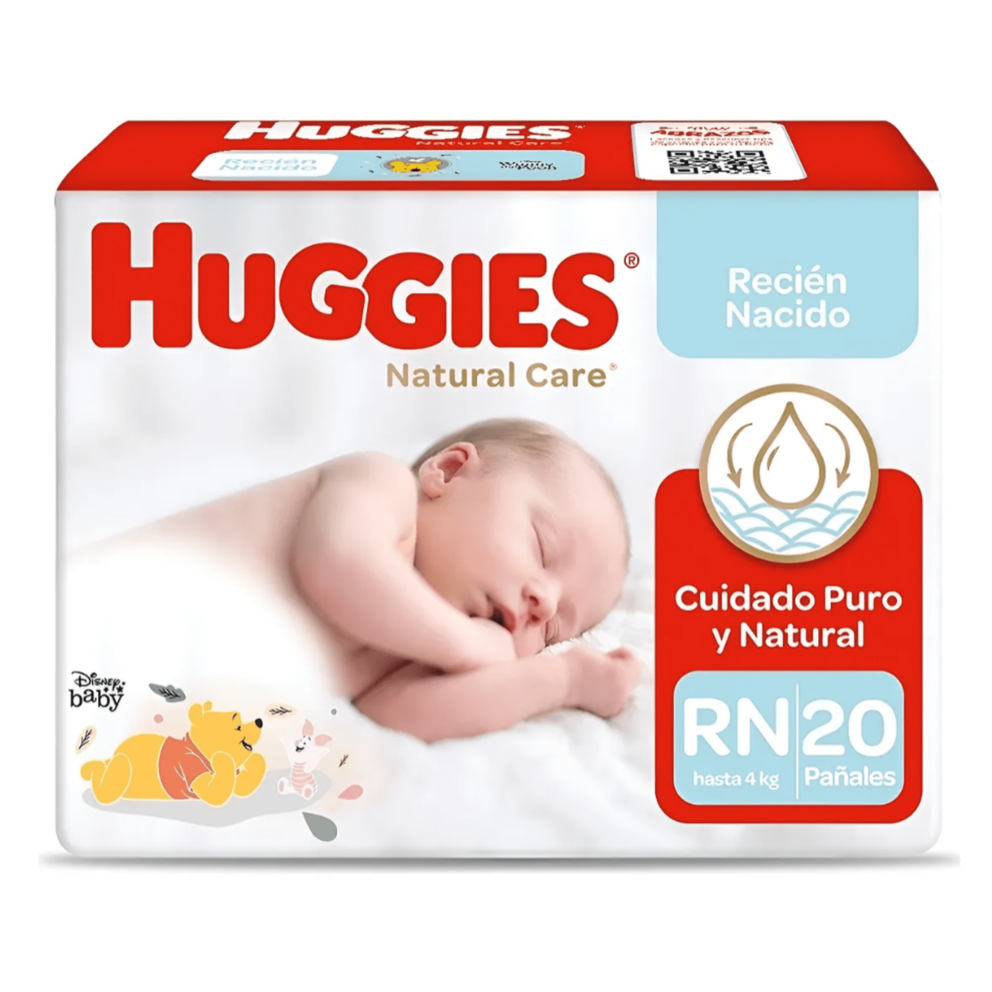 Pañal Huggies Natural Care Recien Nacido 20 Unidades
