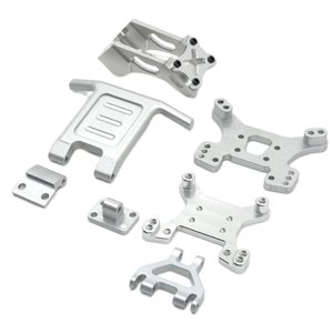 Bothyi - Kit De Actualización Rc Parachoques Delantero Para Wltoys 144001 144002 1:14 Modelo De Coche Plateado