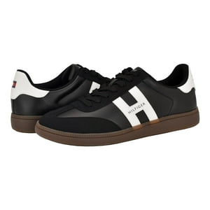 Zapatilla Tommy Hilfiger Berge Para Hombre, Color Blanco Y Negro, Talla 8.5