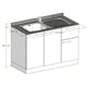 thumbnail image 3 of MUEBLE COCINA MODULAR 100 ARMADO LAVAPLATOS DERECHO BLANCO, 3 of 4