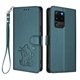 thumbnail image 1 of Funda Volteable con Diseño de Gato para Samsung Galaxy S20 Ultra, Verde Oscuro, 1 of 6