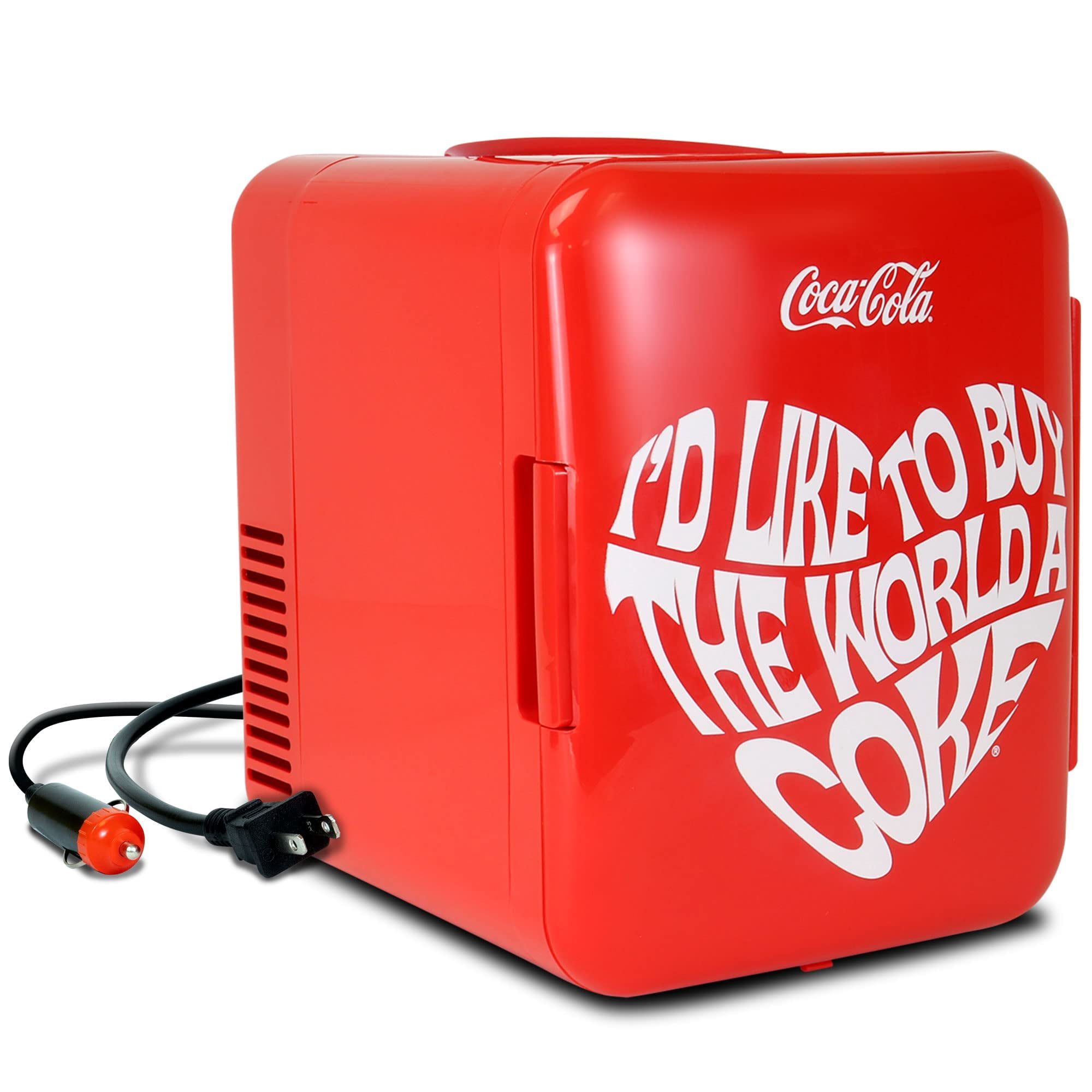 Koolatron - Minirefrigeradora Termoeléctrica Portátil De La Serie 1971 De Coca Cola World, 6 Latas, Capacidad De