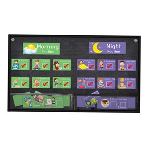 Magideal - Gráfico De Horarios Visuales Para Niños, Horario De Trabajo Diario Para Educación En El Hogar, Herramienta De Comportamiento Visual Para Niños, Niñas