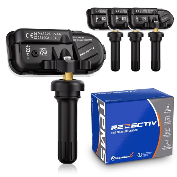 Sensor TPMS RENECTIV 433MHz Juego de 4 con Autoaprendizaje