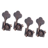 Magideal - Clavijas De Afinación De Bajo De 4 Piezas Clavijas De Afinación De Cuerda Perilla Abierta Botón De Cuerda De Guitarra Clavijas De Afinación De Ukelele 4R Bronce Rojo