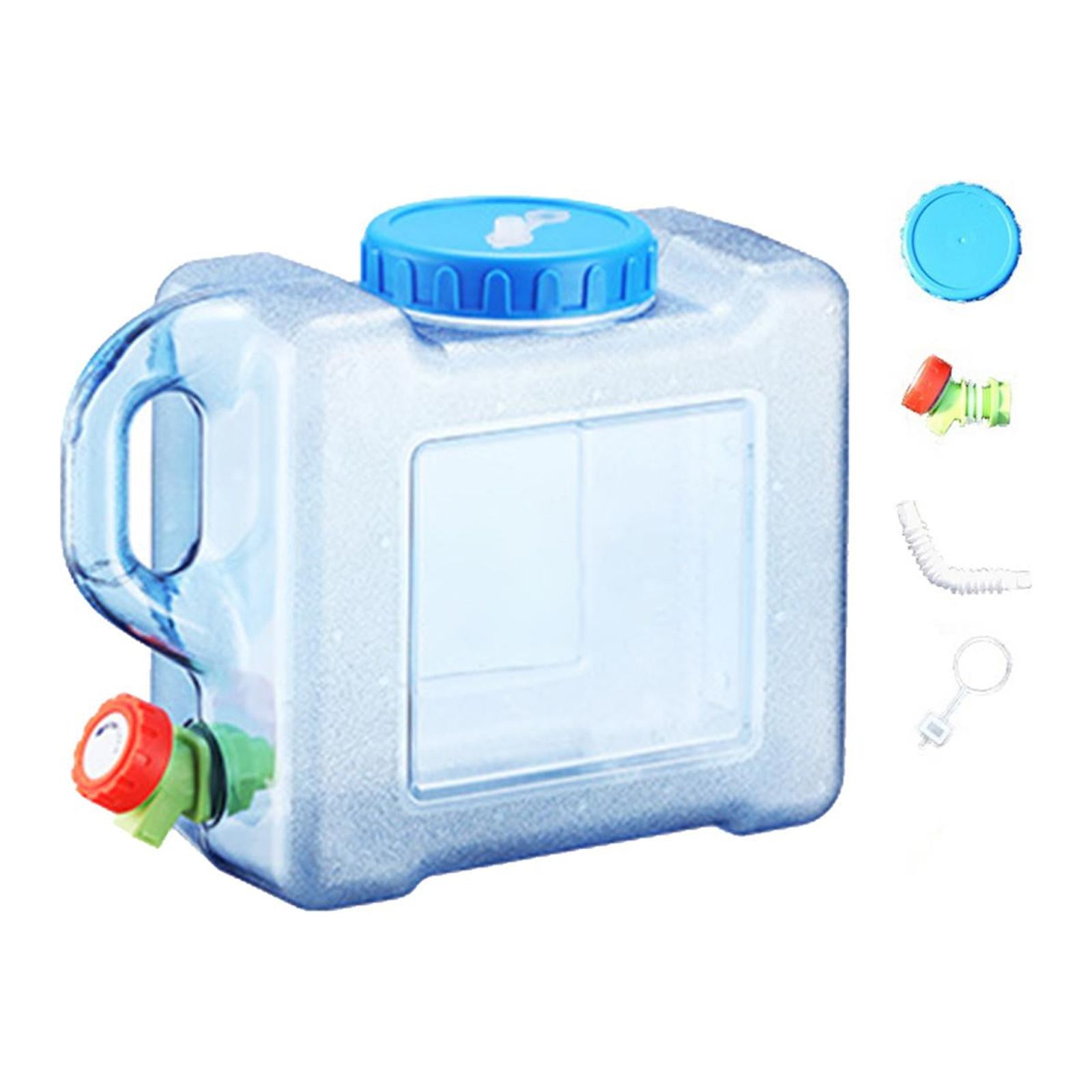 Ioensy - Contenedor De Agua Portátil Con Grifo Cubo De Agua Resistente Para Mochila De Senderismo 5 Litros