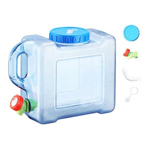 Ioensy - Contenedor De Agua Portátil Con Grifo Cubo De Agua Resistente Para Mochila De Senderismo 5 Litros