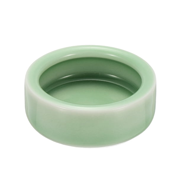 Cuenco de Comida para Reptiles, Plato de Agua para Gusanos Cuenco de Cerámica para Mascotas (2 In, Verde Ciruela), para Mascotas Escamosas como Geckos