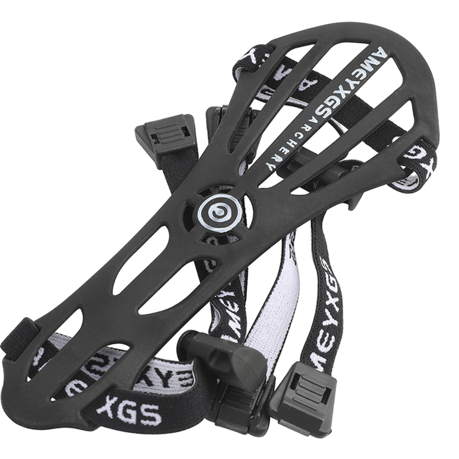 Ioensy - Protector De Brazo De Tiro Con Arco, Protector De Brazo Ligero Para Práctica, Blanco, Negro