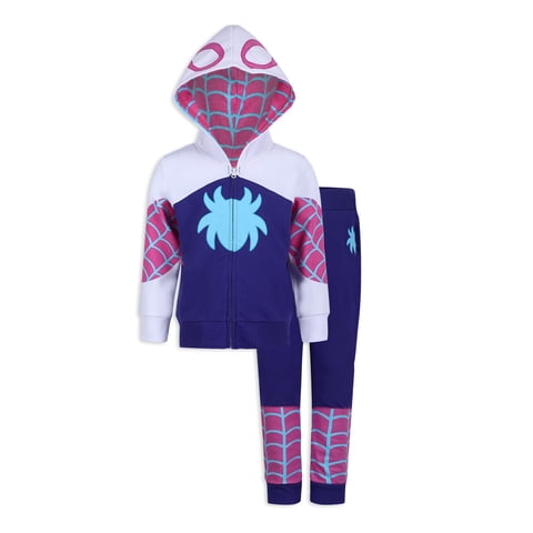 Conjunto De Sudadera Con Capucha Y Pantalones Para Niñas De Spider-Gwen De Marvel