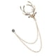 thumbnail image 4 of Puntas de cabeza de venado Cadenas de eslabones dobles Borlas Pasadores de collar Broche Clip Pin Dorado, 4 of 5
